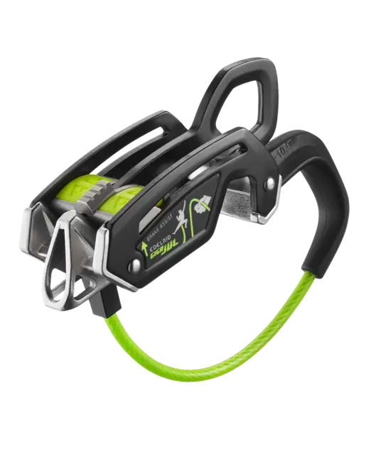 Edelrid GigaJul Assisted braking belay device with automatic and manual locking modes, Overview