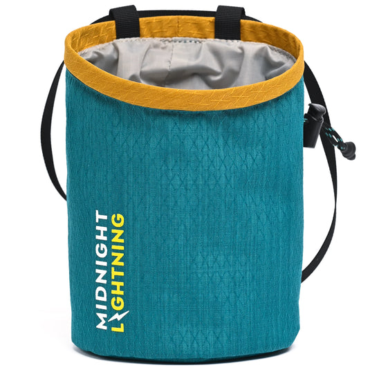 Midnight Lightning Anemone Chalk Bag, Blue and Yellow