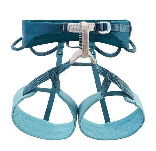 Petzl Sama Climbing Harness, Atlantic blue, front view