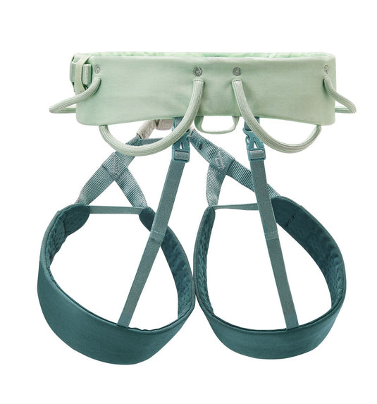 Petzl Selena climbing harness, jade green, rear view