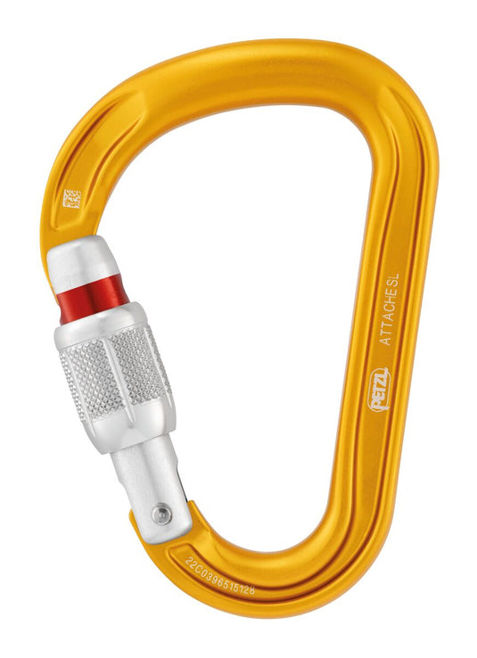 Petzl Attache HMS Belay Carabiner, Yellow