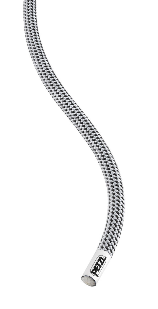 Petzl Volta 9.2mm dry-treated climbing rope, grey, closeup