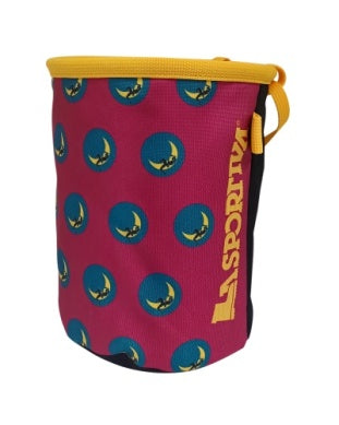La Sportiva Climbing On The Moon Chalk Bag, Fucsia/Yellow
