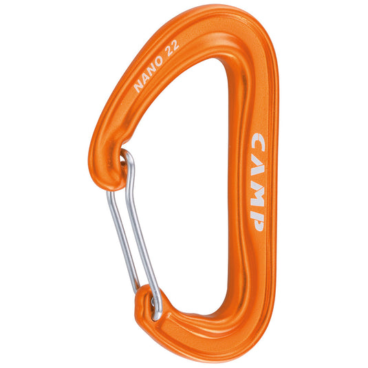 CAMP Nano 22 lightweight climbing carabiner, orange