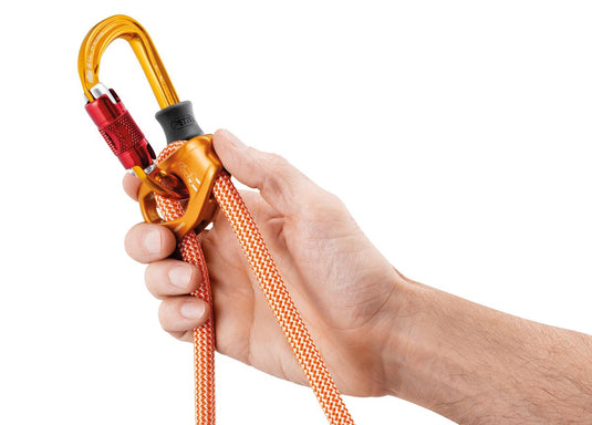 Petzl connect adjust lanyard with S'md locking carabiner attached in correct position