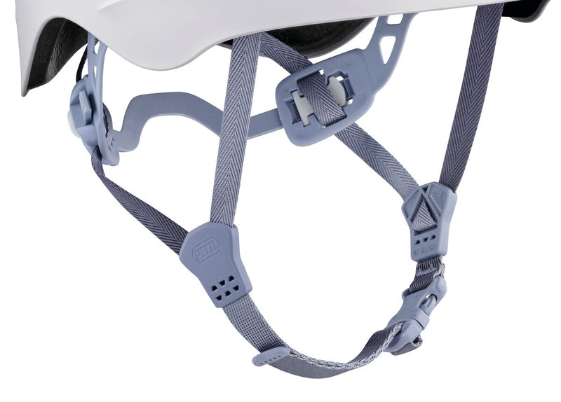 Load image into Gallery viewer, Petzl Borea Women&#39;s Climbing Helmet, close up of chin straps
