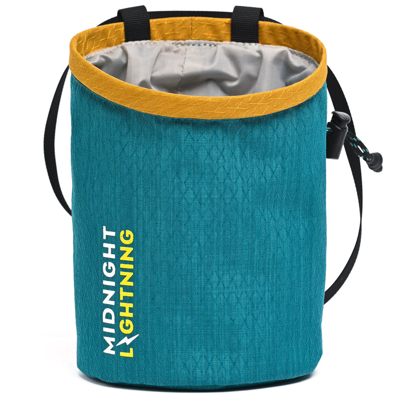 Load image into Gallery viewer, Midnight Lightning Anemone Chalk Bag, Blue and Yellow
