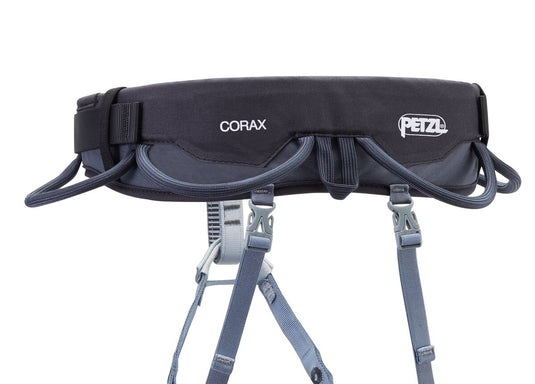 Petzl Corax harness, grey, rear view