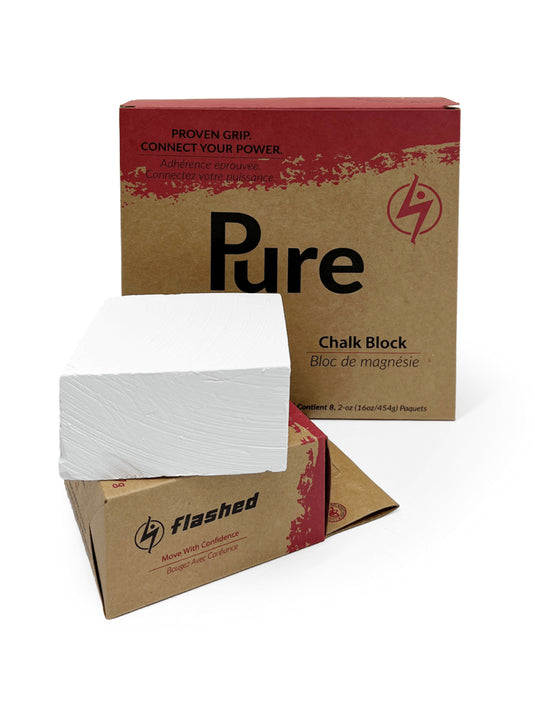Box of athletic chalk blocks on a white background