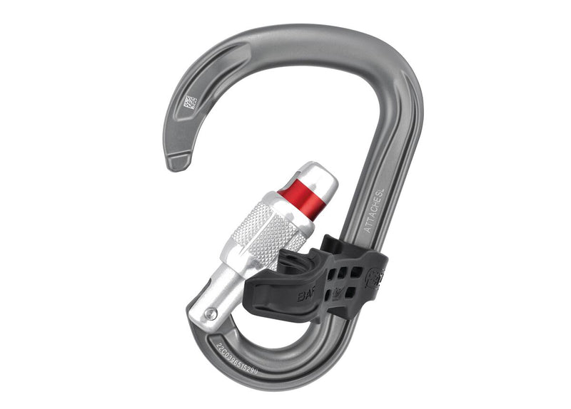 Chargez l&#39;image dans la visionneuse de la galerie, Grey Petzl Attache Bar Carabiner, shown in an opened configuration
