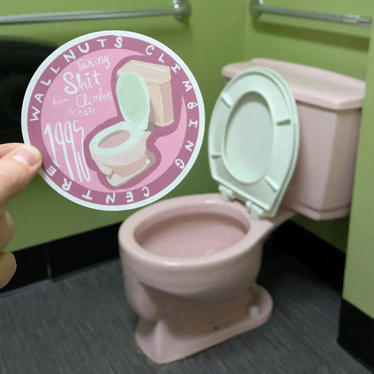 Wallnuts Pink Toilet Sticker