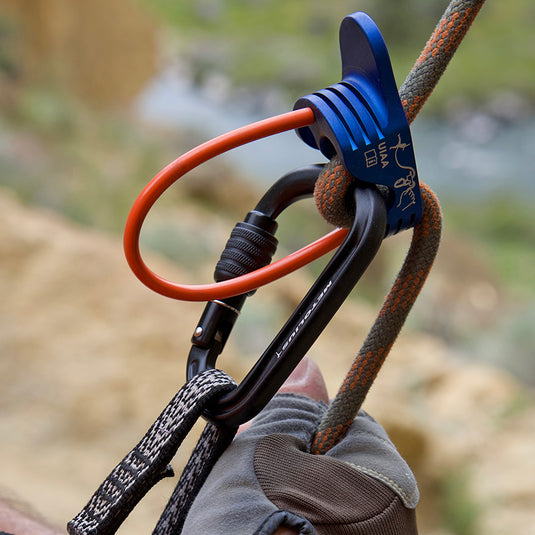 Metolius Element 2 screwgate carabiner, in use