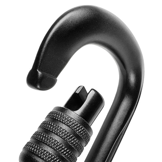 Metolius Element 2 screwgate carabiner, keylock nose view