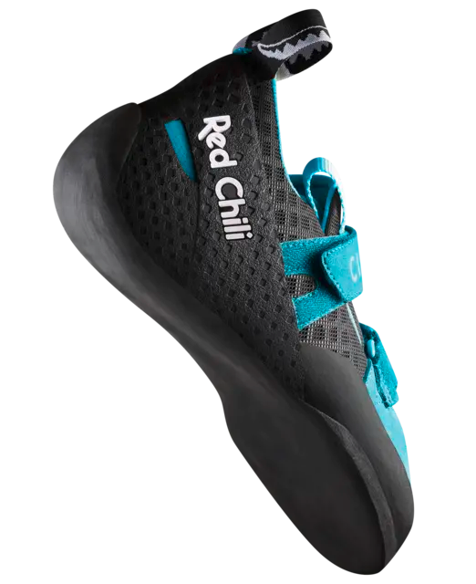 Load image into Gallery viewer, Red Chilli Circuit beginner climbing shoes, bottom outside view
