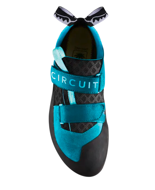 Red Chilli Circuit beginner climbing shoes, top view