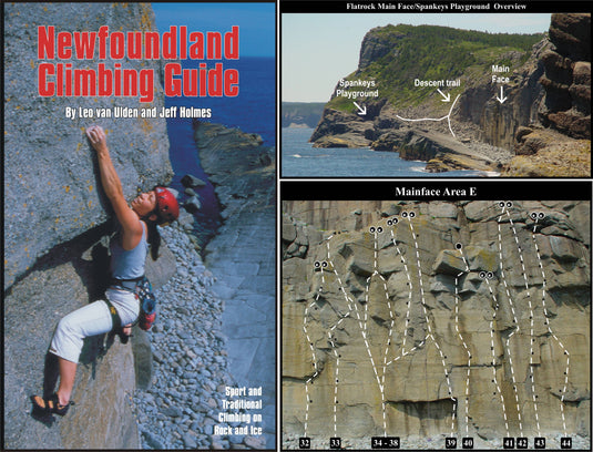 Newfoundland Climbing Guide Book, cover and internal previews