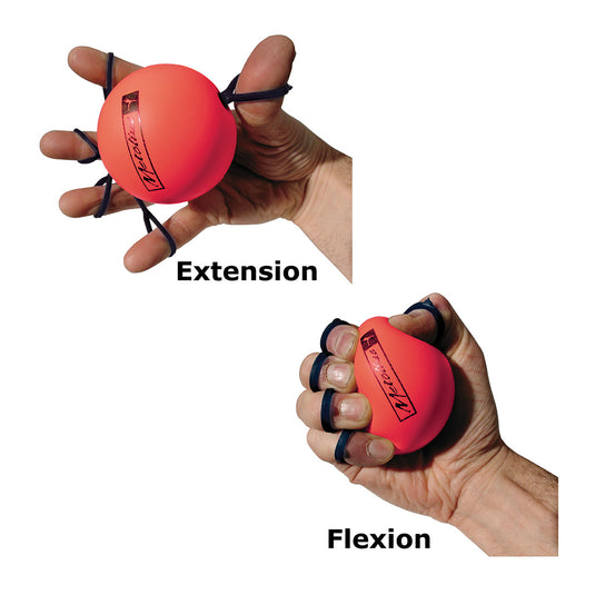 Metolius grip saver hand training tool, in use